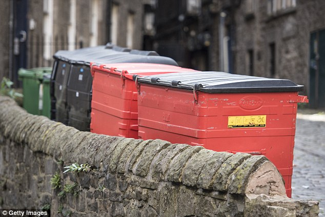 He mentioned Edinburgh's 'Georgian terraces ruined by endless brightly coloured recycling skips' 