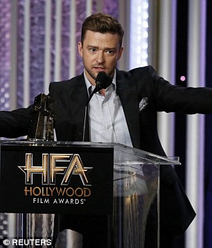 Giving their gratitude: Timberlake and McConaughey expressed their appreciation for the honours