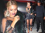 New York, NY - The power couple of the century, Beyonce and Jay Z, are seen arriving to the SNL after party with a very proud Solange who made her musical debut on the popular sketch show. They were also joined by Tina Knowles, and Solange's devoted husband Alan Ferguson.\nAKM-GSI         November 05, 2016\nTo License These Photos, Please Contact :\nMaria Buda\n(917) 242-1505\nmbuda@akmgsi.com\nsales@akmgsi.com\nor \nMark Satter\n(317) 691-9592\nmsatter@akmgsi.com\nsales@akmgsi.com\nwww.akmgsi.com