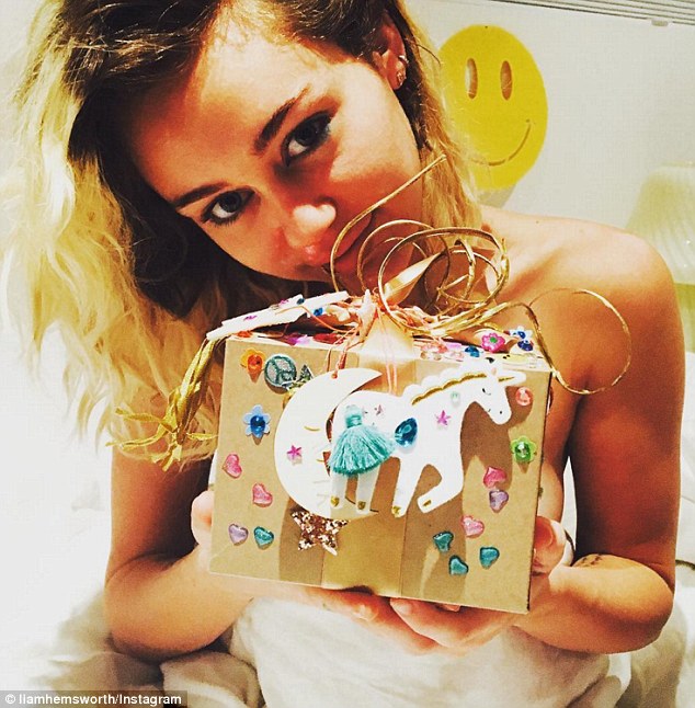 'Happiest birthday to my favorite little angel (sic)!': Last week Liam took to social media to wish his popstar fiancée, Miley , a very happy birthday