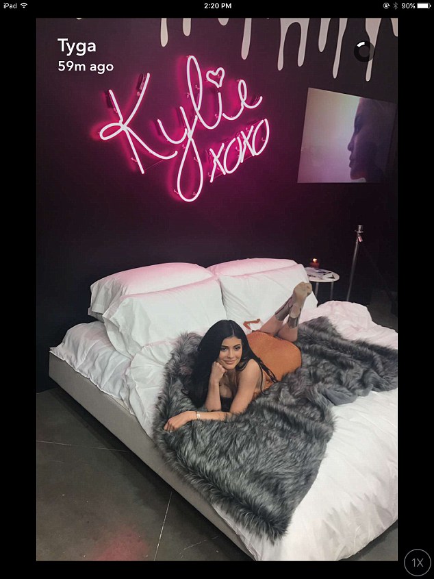 Runs in the family: And Kylie, 19, opened her first brick-and-mortar Kylie Cosmetics store on Friday, which was a sellout success