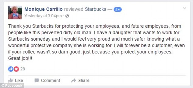 Many people took to the store's Facebook page to praise the store for barring the man 