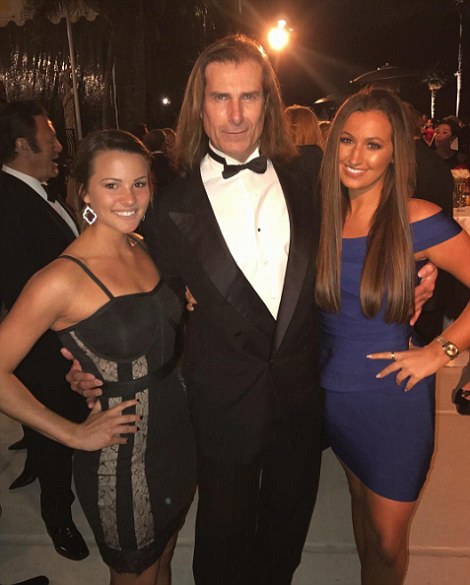 Fabio was among the guests for the party, and even took time out to pose with two other attendees