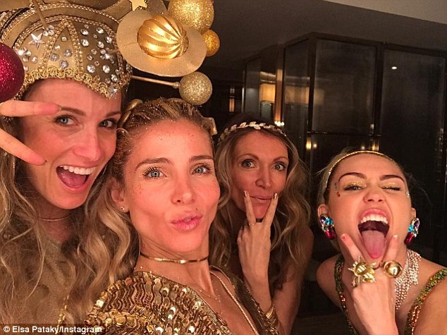 Party in the USA! In another snap shared to Elsa Pataky's Instagram account, the Spanish actress poses next to her friends, including her future sister-in-law, Miley