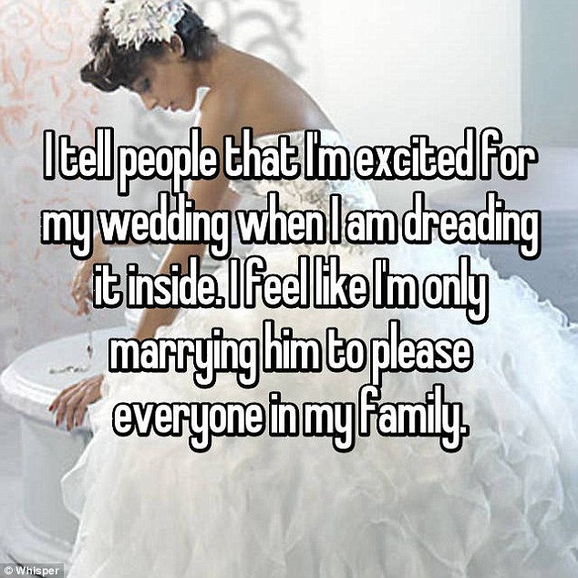 This woman was refusing to take her feeling of dread as a sign not to get married