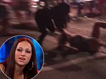 The infamous 'Cash Me Ousside' viral sensation (pictured) is seen in video footage outside a bar