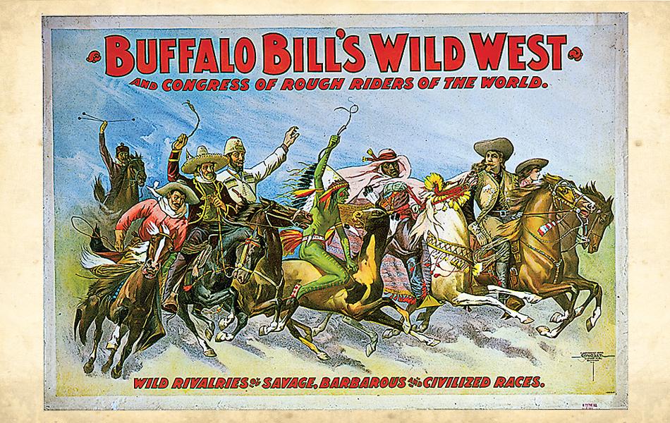 PosterAfter Wounded Knee, Cody was not sure if he would be allowed to hire Indians again for his Wild West show. So he and Nate Salsbury began seeking out other racial primitives, such as Russian Cossacks and Argentine gauchos. They found a great success with these additions in their tour of Europe, and thus they renamed the show “Buffalo Bill’s Wild West and Congress of Rough Riders of the World,” just in time for the 1893 world’s fair in Chicago.