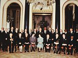 The autographed photo shows Charles meeting with the Privy Council after the Queen gave permission for her son to marry Diana