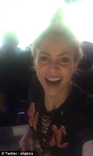 Shakira was also in the stadium and uploaded a video of her cheering after the dramatic moment