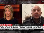 Brooke Baldwin (L), a host of the news channel , attempted to make a point about acceptance of refugees while talking to Kassam Eid, who survived a 2013 chemical attack on Syria