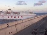 Five people have been taken to hospital after a ferry crashed off Gran Canaria. The car ferry smashed into a port wall in Las Palmas after an engine failure while five more were treated on scene