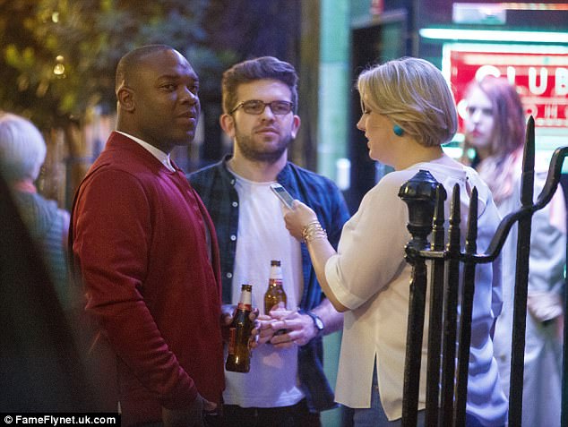 A well deserved break: Matt's Top Gear co-host Rory Reid was also getting into the party spirit 