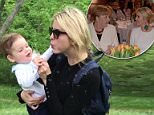 Dandelion: Ivanka Trump, 35, took her children Arabella, Joseph and Theodore (above) to Dumbarton Oaks Park Conservancy on Wednesday