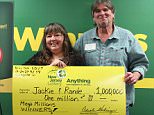 New Jersey couple, Rande and Jackie (pictured), who have been raising their three grandchildren, since their daughter's tragic death in 2009, claimed their $1 million lottery jackpot on Tuesday