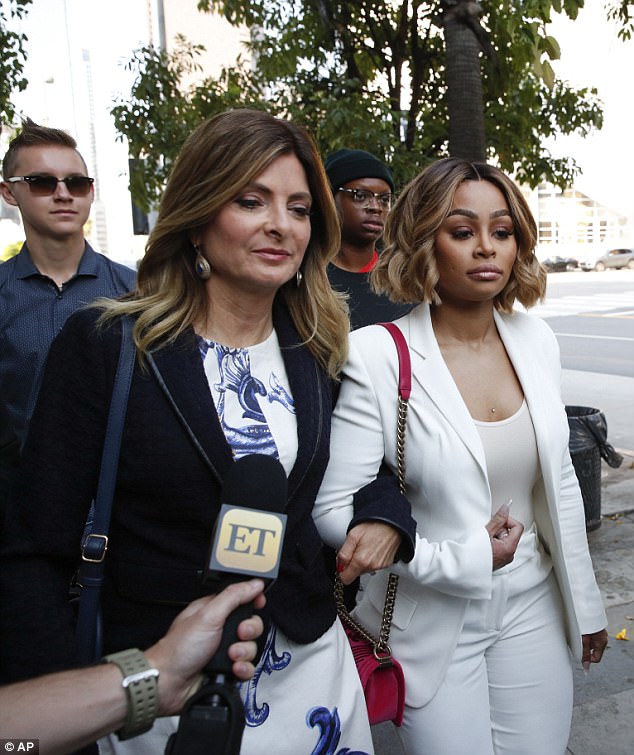 Chyna, accompanied by her attorney Lisa Bloom, was granted a temporary restraining order against her former fiance on Monday in Los Angeles