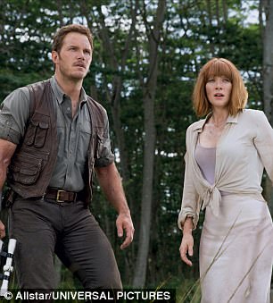 His big movie career: The actor has been off making Jurassic World (left) and Passengers (right) for the past few years