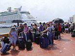 Thousands of people lined up at San Juan Harbor on Thursday to board a cruise ship that will take them to the United States, and many have said they don't think they will ever come back