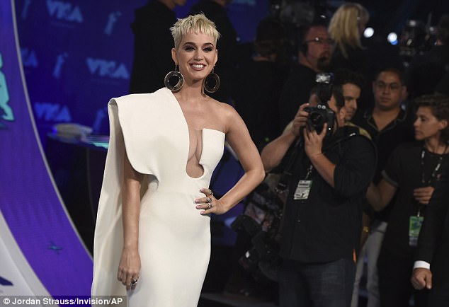 Stunning: Katy had slipped into TEN different outfits while carrying out her hosting duties