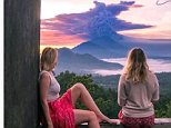 Instagram has been flooded with selfies of tourists posing in front of Bali's Mount Agung volcano