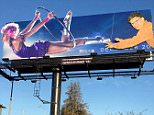 The street artist Sabo pasted Al Franken's image onto a billboard for The Greatest Showman featuring the actress Zendaya this week in a jibe at his alleged sexual harassment of women 