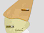 The Met Office has issued an amber 'be prepared' warning - which happens to look like an elf - for Scotland tomorrow