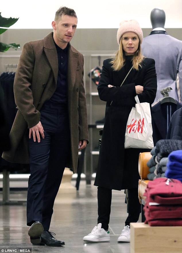 Fantastic two: Kate Mara, 34, and Jamie Bell, 31, spent the lead up to their first Christmas as husband and wife shopping in Manhattan's SoHo district on Thursday