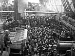 Thousands of visitors would pause to reflect on the photograph (pictured) captioned: 'East African slaves taken aboard HMS Daphne from a dhow, 1 November 1868'
