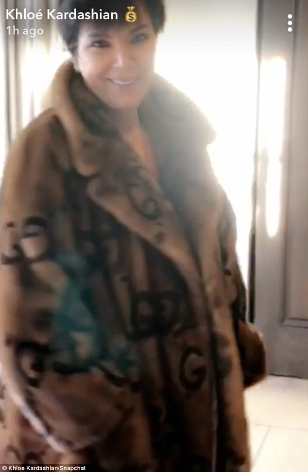 Fur real? Kris was seen modeling a new brown fur coat. The family still wears fur even though PETA and Pamela Anderson have begged them not to