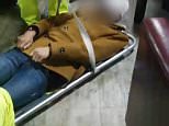 The  video game fan in China is taken to the hospital on a stretcher after losing his sensation