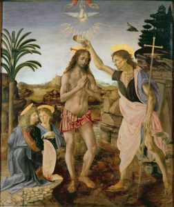 Baptême du Christ, Leonard de Vinci