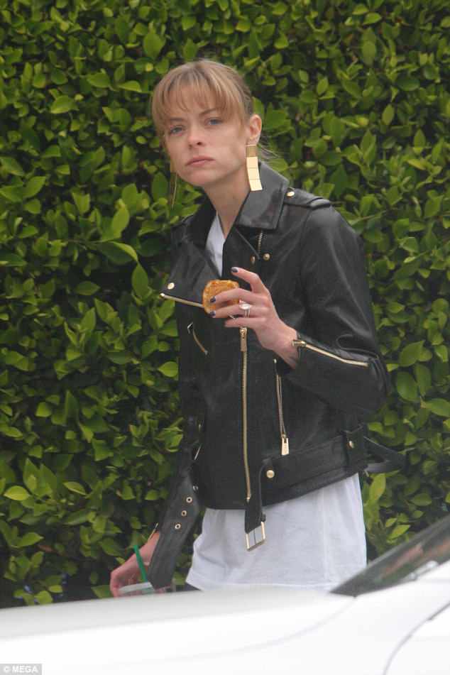 Carrying on: Jaime King was seen for the first time since her shocking incident in Beverly Hills as she stepped out in the 90210 on Thursday