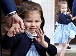 LONDON, ENGLAND - APRIL 23:  Princess Charlotte of Cambridge arrives with Prince William, Duke of Cambridge and Prince George of Cambridge at the Lindo Wing after Catherine, Duchess of Cambridge gave birth to a son at St Mary's Hospital on April 23, 2018 in London, England. The Duchess safely delivered a boy at 11:01 am, weighing 8lbs 7oz, who will be fifth in line to the throne.  (Photo by Chris Jackson/Getty Images)