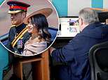PREMIUM EXCLUSIVE. Coleman-Rayner Rosarito, Mexico. April 2018 Meghan Markle's father, Thomas Markle Senior, is "spotted" reading up on Prince Harry and his daughter at an internet café near his home in Rosarito, Mexico. The 73-year-old retired lighting director is preparing to walk Meghan down the aisle at Windsor Castle on May 19. This pic was allegedly staged by paparazzi photographer Jeff Rayner with the collusion of Mr. Markle. CREDIT MUST READ: Jeff Rayner/Coleman-Rayner Tel US (001) 310 474 4343 - office  www.coleman-rayner.com
