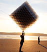 The first 3D printed kite - artists create eight-foot cube using a 3D printer to make every single join... and it even flies