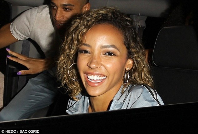 Candid: Tinashe, after confirming that she saw Ben and Kendall inside together, then said: 'He's texting me what the hell?'