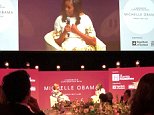 Michelle Obama slammed US President Donald Trump as being 'mediocre' during a speech at a charity event in Scotland (pictured)