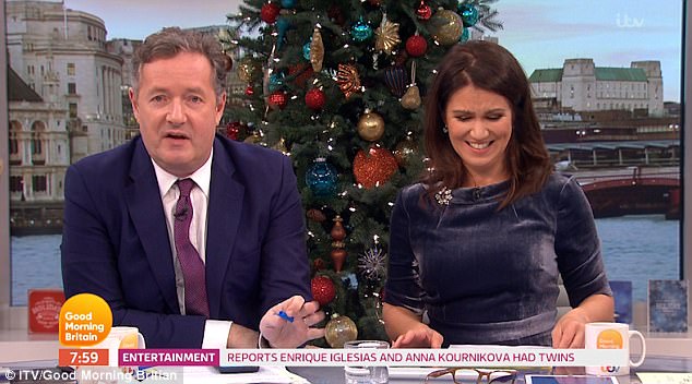 Hitting back: Piers has been blasting Emily's raunchy lingerie video for weeks - having hit out at the model on Tuesday's show (above) after she called his comments about her 'sexist'