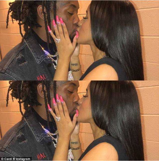 So in love: The Migos star proposed to Card B in Philadelphia on stage at the Power 99's Powerhouse concert back in October