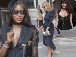 Pic shows Naomi Campbell at the funeral of Annabelle Neilson at Saint Pauls Church in Knightsbridge