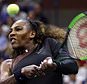 Serena Williams returns a shot to Venus Williams during the third round of the U.S. Open tennis tournament, Friday, Aug. 31, 2018, in New York. (AP Photo/Adam Hunger)