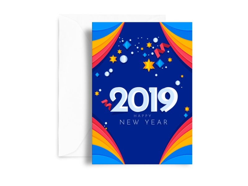 Happy New Year Greeting Card - SK1526