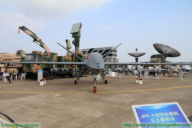 CH-5 Rainbow-5 armed drone unmanned combat aerial vehicle UAV China Chinese defense industry Zhuhai AirShow China 640 002