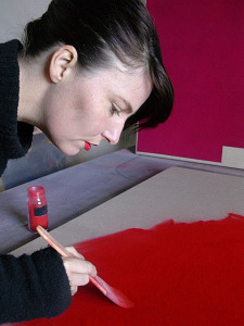 Artist Louise Blyton at Work