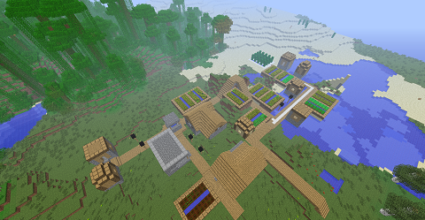 screenshot of minecraft village