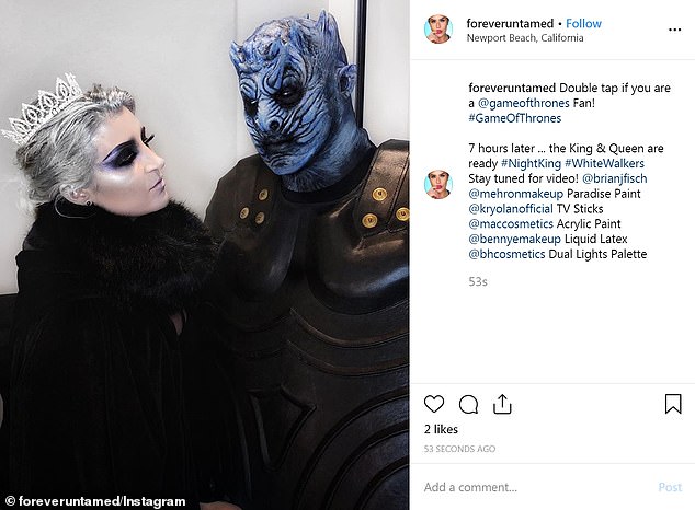Royal couple: The Night King and Queen turned up in Newport Beach, California