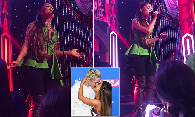 Ariana Grande is seen without engagement ring in first public appearance since Pete