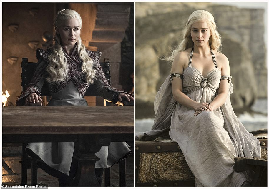 Emilia Clarke portraying Daenerys Targaryen