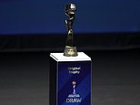 FILE - In this Dec. 8, 2018, file photo, the Women's World Cup trophy is displayed at the women's soccer 2019 World Cup draw, in Boulogne-Billancourt, outside Paris. Fans planning to attend the Women's World Cup in France are finding out that the seats they bought might not be together. Tickets were made available to print Monday, May 20, 2019, and ticket holders learned that their groups were sometimes split up in separate rows and even sections, even families with young children. (AP Photo/Christophe Ena, File)
