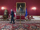 Austrian President Alexander Van der Bellen, leaves after delivering a speech to the Austrian citizens at Hofburg palace in Vienna, Austria, Tuesday, May 21, 2019.  Austrian Chancellor Sebastian Kurz is set to face a no-confidence vote in parliament next week after his governing coalition collapsed over a corruption scandal. (AP Photo/Michael Gruber)