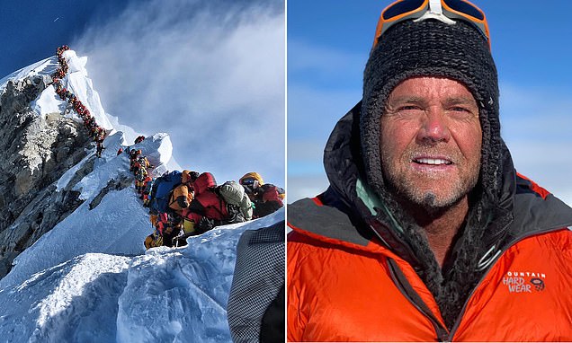 American climber, 55, collapses on the summit of Everest while taking photos and dies